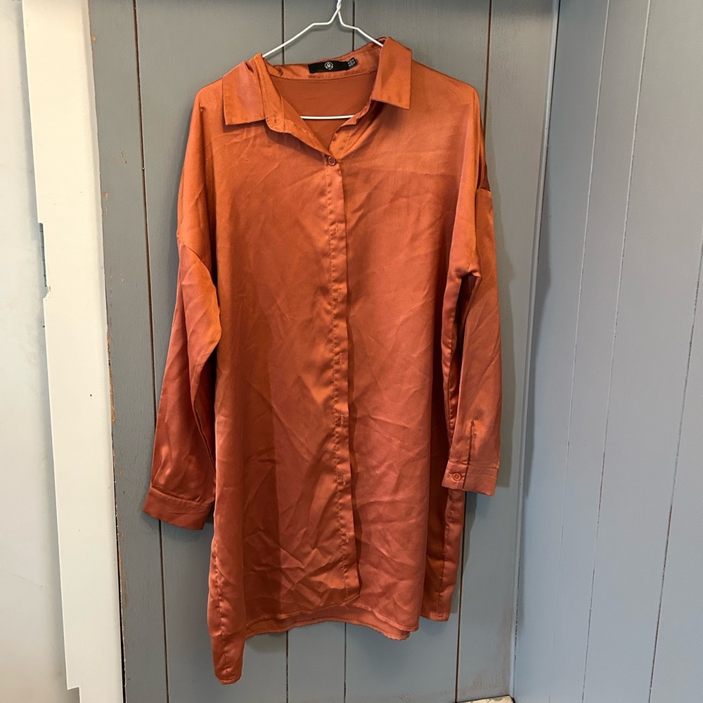 Missguided Button Down Shirt Dress Plus Size Women’s 14
